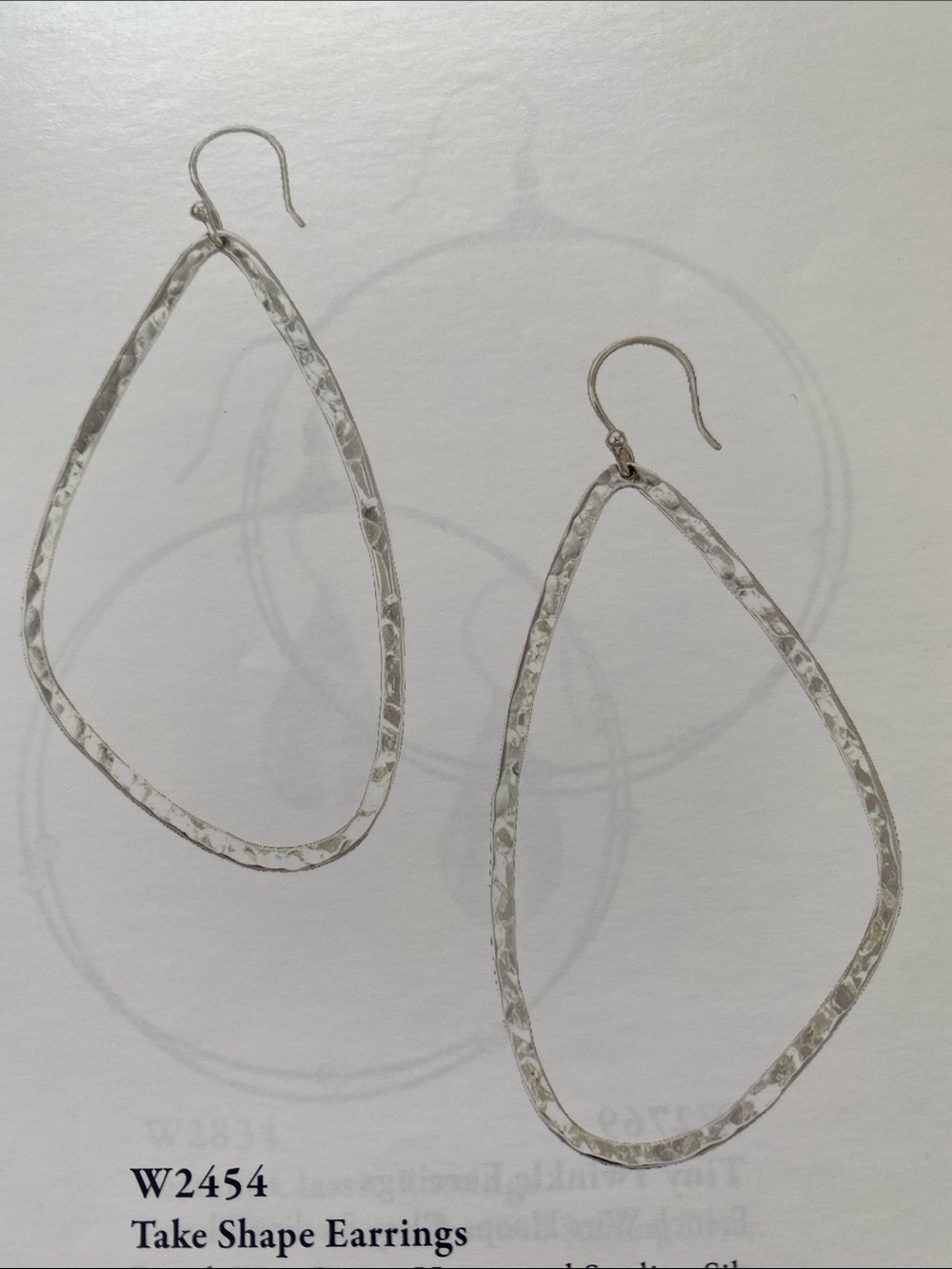 Silpada “Take Shape” Sterling Silver large Hammered Earrings w2454 - Picture 9 of 9